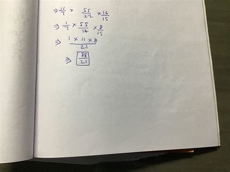 simplify 11/7×55/22×16/15 - Brainly.in