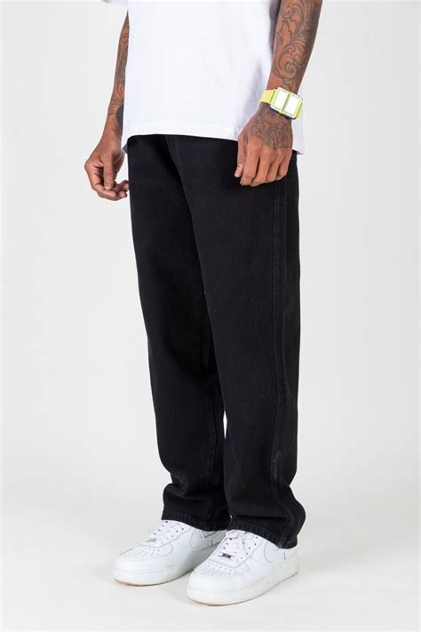 Buy Relaxed Straight-Cut Black Jeans Online – Urban Monkey®