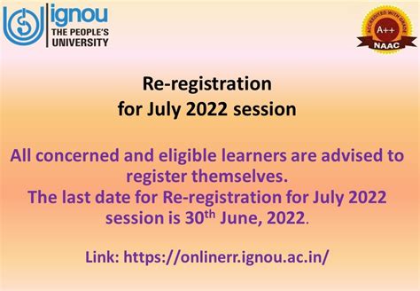 IGNOU-RC-Delhi-3- Announcements - Latest - Re-registration for July ...