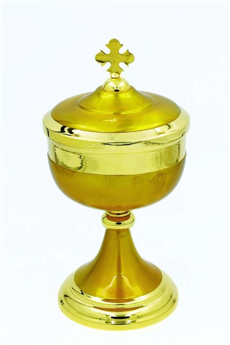 Heavy Gold and Yellow Textured Finish Ciborium -9.5" Height – Living Words