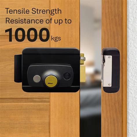 YALE ELECTRIC RIM LOCK, Black Matt – Yale India