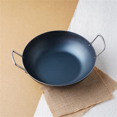 Buy The Indus Valley Natural Cookware Pre Seasoned Iron Kadai/ Kadhai ...