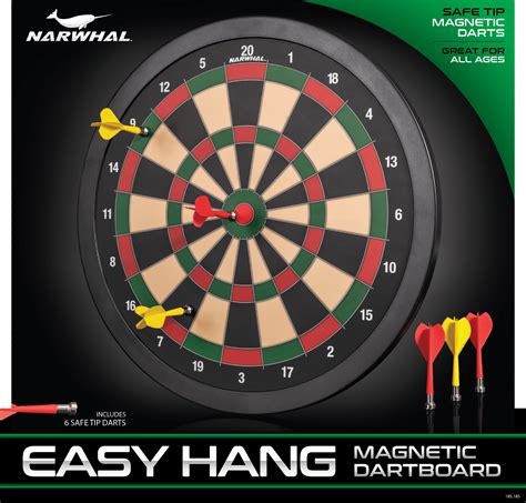 Narwhal 15.5in Easy Hang Magnetic Dartboard; India | Ubuy