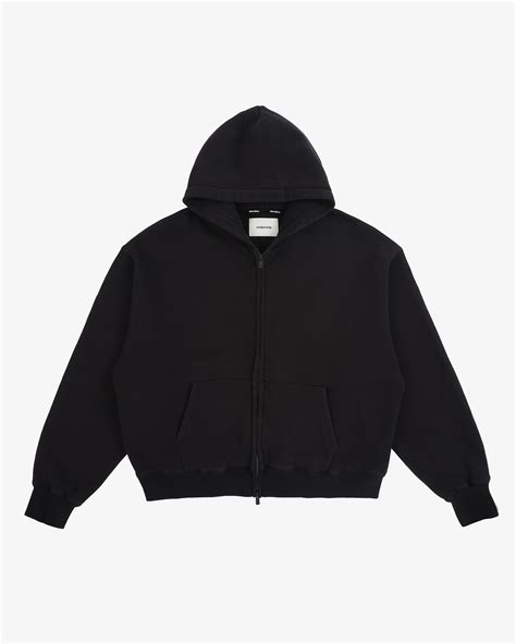 550gsm cropped blank zip up hoodie
