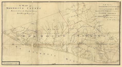 Monmouth County New Jersey 1781 - Old Map Reprint NJ County Other - OLD ...