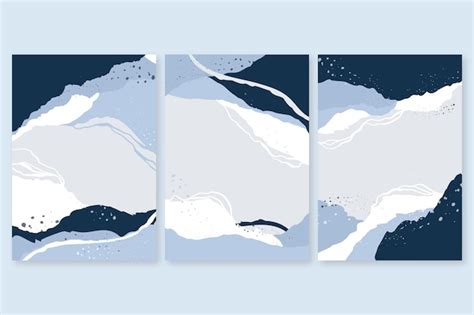 Hand drawn abstract shapes cover collection | Free Vector