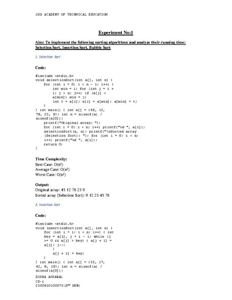 DAA Final Exam: Sorting Algorithms and Search Techniques - Studocu