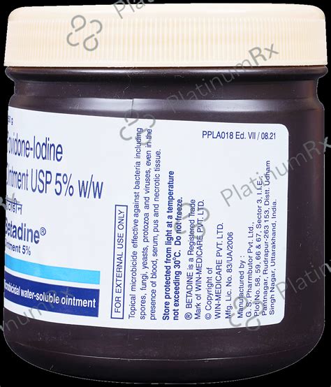 Betadine 5% Ointment 250gm - Save 24% on Substitute Medicine