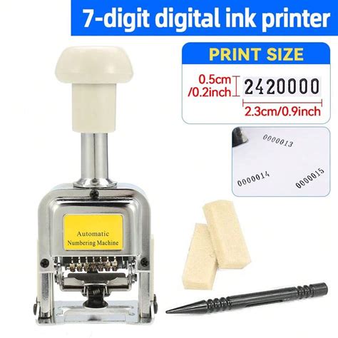 OUR ADVENTURE BOOK A 7-Digit Automatic Numbering Machine, Manual Single ...