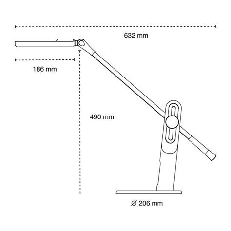 Flexo LED Bil de 10W con tres tonos de luz . Altura ajustable