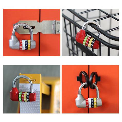 Waterproof 4 Digit Combination Safe Padlock Number Lock Gym Locker Sil ...