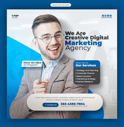 Digital marketing agency and corporate social media banner or instagram ...