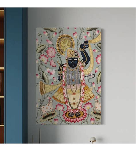 Buy Shreenath Ji Pichwai Unique Canvas Giclee Print Online - Artociti