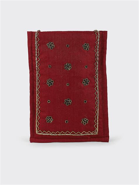 Buy Fabindia Fabric Embroidered Mobile Pouch Online