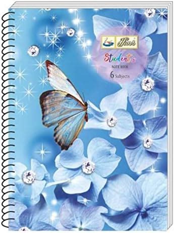 HANS 6 Subject Spiral Binding Notebook, Single Line, (A4 Size, 300 ...