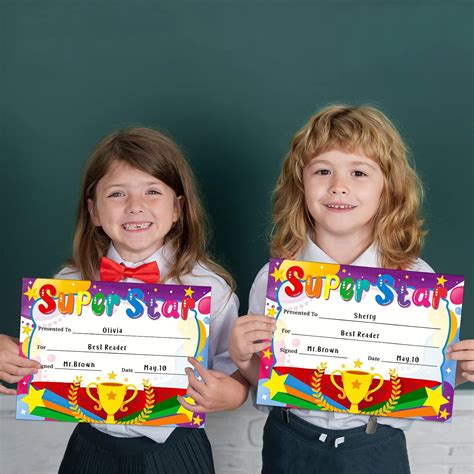 JUESMOS 30PCS Super Star Rewards Award Certificates for Kids India | Ubuy
