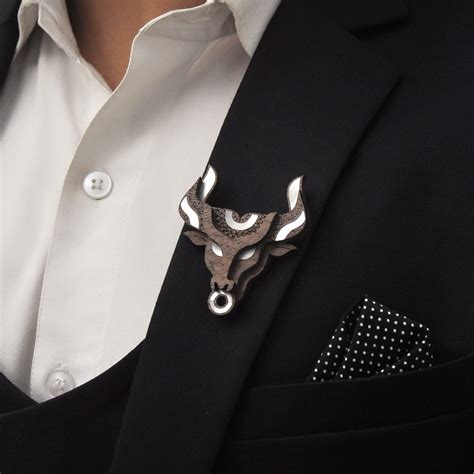 Taurus Brooch from Mother of Pearl series - Zodiac collection - Twofol ...