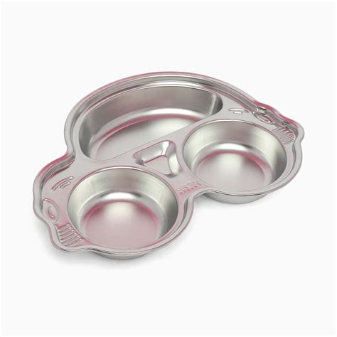 kids Car themed dinner plate 304 stainless steel food plate divided 3 ...
