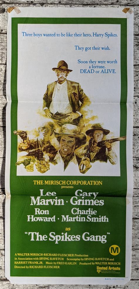 Lot - The Spikes Gang 1974, United Artists, Starring Lee Marvin, Gary ...