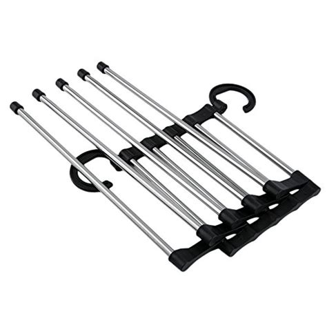 New Adjustable Trouser Pants Tie Shawl Rack Belt Neckties Hanger Holder ...