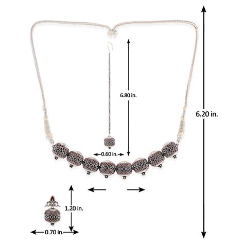 Arabian Nights Antique Silver Round Brass Jewellery Set – VOYLLA