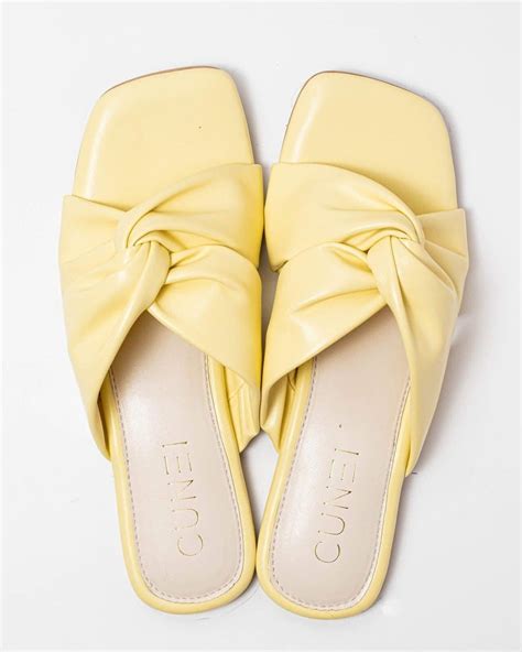 Canary Yellow Crossover Flats - Cunei India