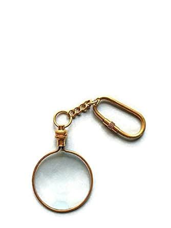 WAVE NAUTICAL® Glass Brass Keychain Keyring Vintage Ship Nautical ...