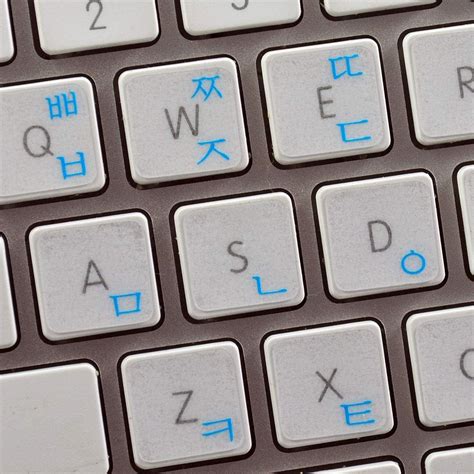 Korean Apple Keyboard Sticker with Blue Lettering ON | Ubuy India