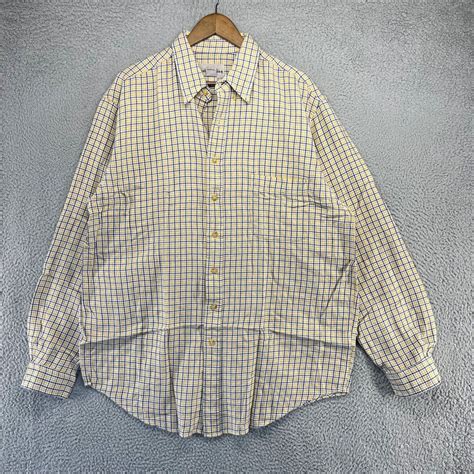 Eddie Bauer Vintage Eddie Bauer Flannel Shirt Men's Extra large Yellow ...