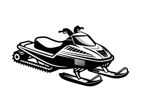 Snowmobile vector silhouette | Premium AI-generated vector