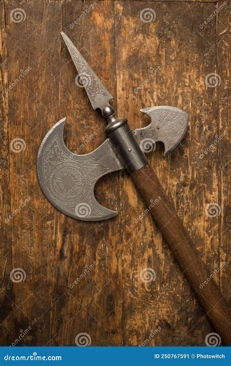 Medieval battle Axe stock image. Image of rust, bloody - 250767591