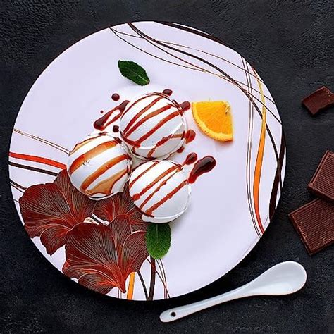 Buy LASERBOT Eva Melamine Round Half Size Dinner & Lunch Plates Pack of ...