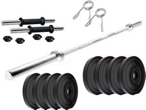 Simran Sports Home Gym Equipment, Gym Combo with 14KG PVC Plates, 1 ...