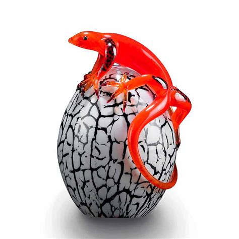 Decorative Ornament in Colored Glass Made in Italy
