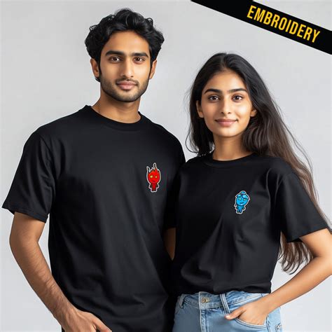 Fireboy - Watergirl Oversized Couple Embroidered T-Shirt – Fully Filmy