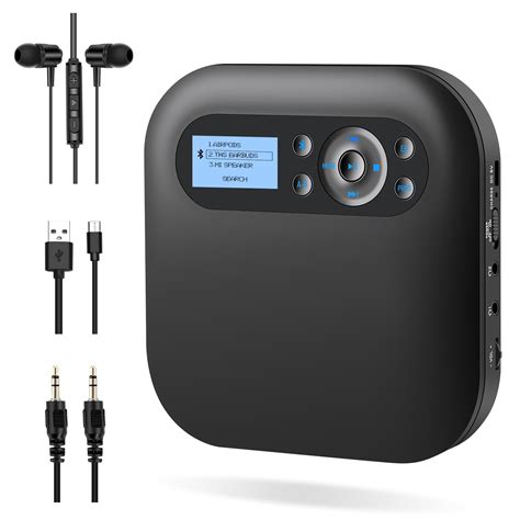 Desobry Cd Player Portable Bluetooth Cd Player With Speakers Portable ...