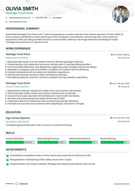 Garbage Truck Job Description at Shirley Levy blog