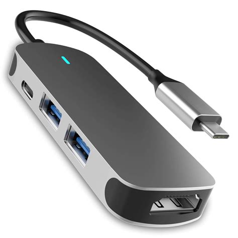 Amazon.in: Buy Kapa USB C Type HUB 4 in 1 Adapter, Aluminium Multi Port ...