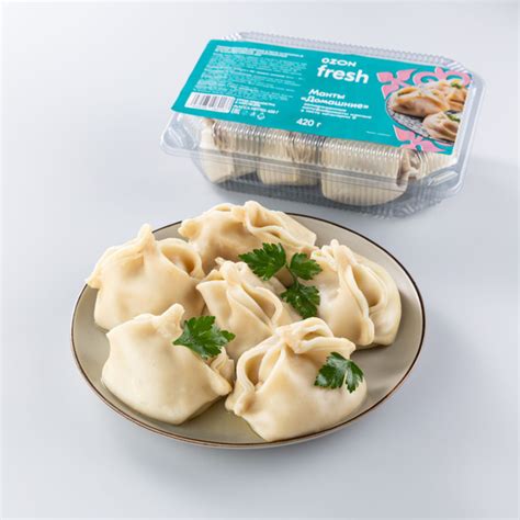 Манты Домашние Ozon fresh, замороженные, 420 г купить на OZON по низкой ...