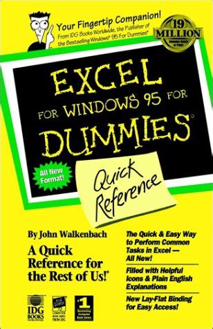 Buy Excel For Windows® 95 For Dummies®: Quick Reference Book Online at ...