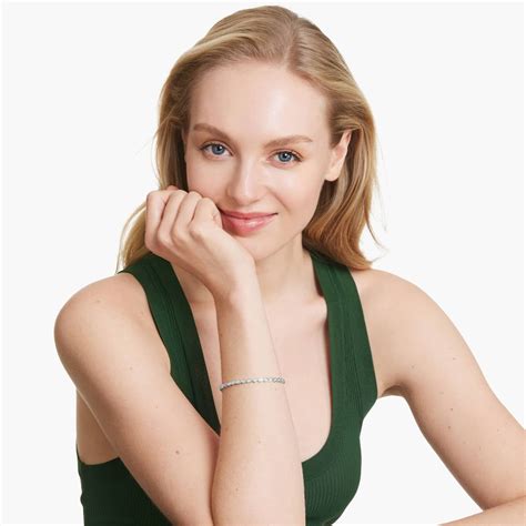 14K White Gold Bezel Pear Shape Diamond Tennis Bracelet-81797w14b