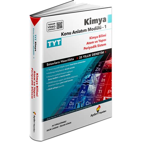 Aydın Yayınları Tyt Kimya Konu Anlatım Modülü 1 (Kimya Bilimi-Atom Ve ...