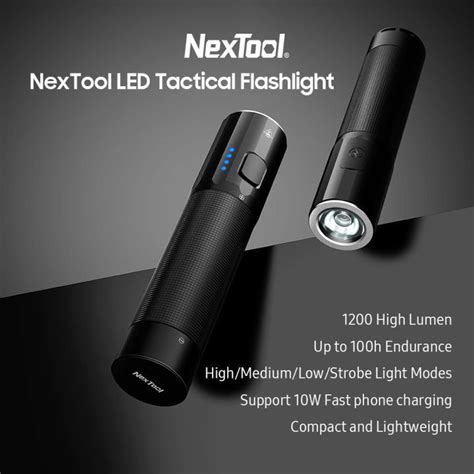 Xiaomi Nextool LED Flashlight Ultra Bright Portable Torch Rechargeable ...