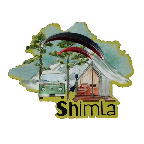 Buy V2fashion_Shimla Map Shaped Wood Fridge Magnet (Pack of 1) Online ...