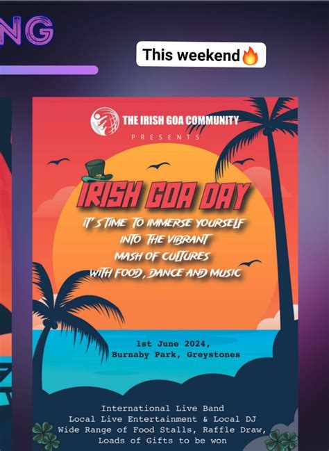 Irish Goa Day, Burnaby Park, Bray, 1 June 2024 | AllEvents.in