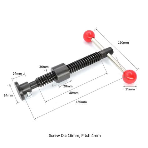 T16×150 Trapezoidal Screw Tooling Fixture T-Shaped Screw Set Clamp