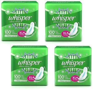Whisper ultra clean XL+ 15+15+15+15 Sanitary Pad | Buy Women Hygiene ...