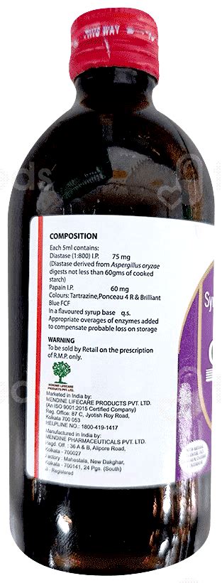 Carmozyme Nxg Syrup 200 Ml - Uses, Side Effects, Dosage, Price | Truemeds