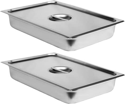 Steam Table Pan, Hotel Pan, Half Size Stainless Steel Pans with Lids ...