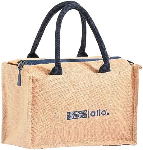Nestasia Jute Lunch Bag,15 X 10 Inch|Eco-Friendly,Waterproof,Washable ...